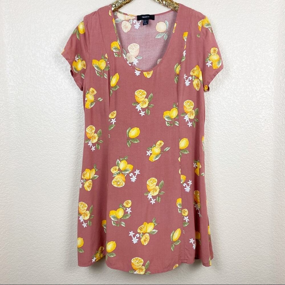 Forever 21+ • Lemon Print Swing Dress
